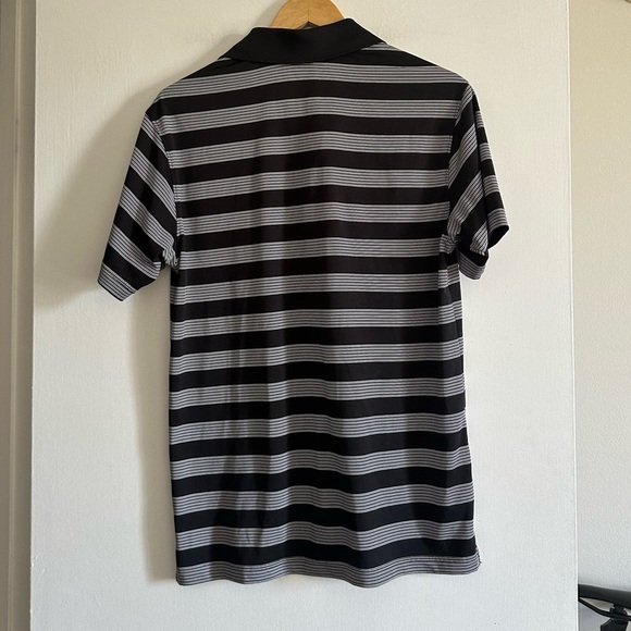 Slazenger Black/Gray Striped Golf Athletic Polo size Small EUC - Picture 2 of 4